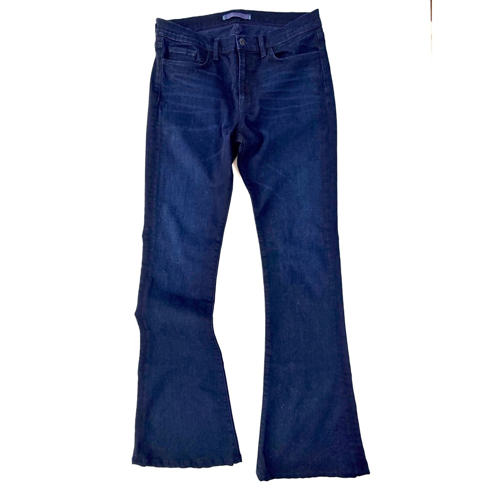J Brand Martini Flare Jeans Dynamite Dark Wash Size 31 Low Rise 70s Retro - Picture 3 of 7